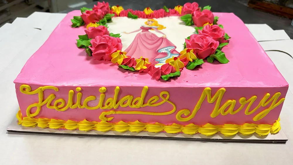 Decorated celebration cake