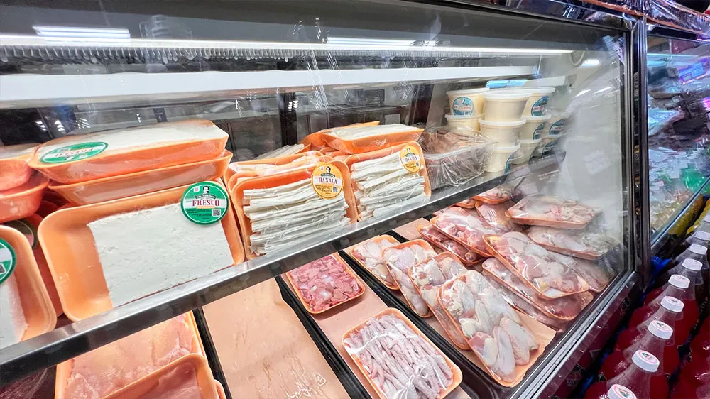Supermarket aisle stocked with Mexican groceries