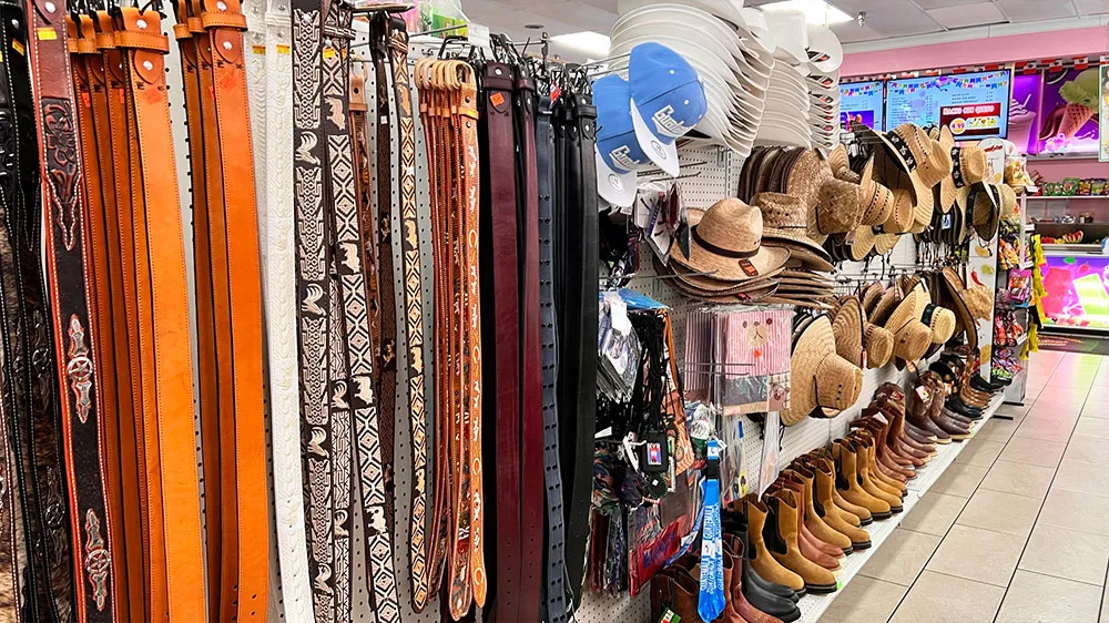 Shelves of imported Mexican products